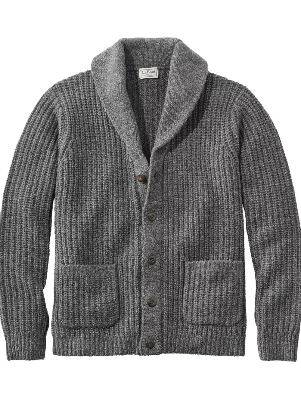 L.L.Bean Classic Ragg Wool Men's Fall Cardigan